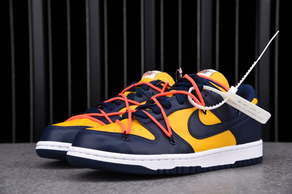 Nike Dunk Low Off-White University Gold Midnight Navy