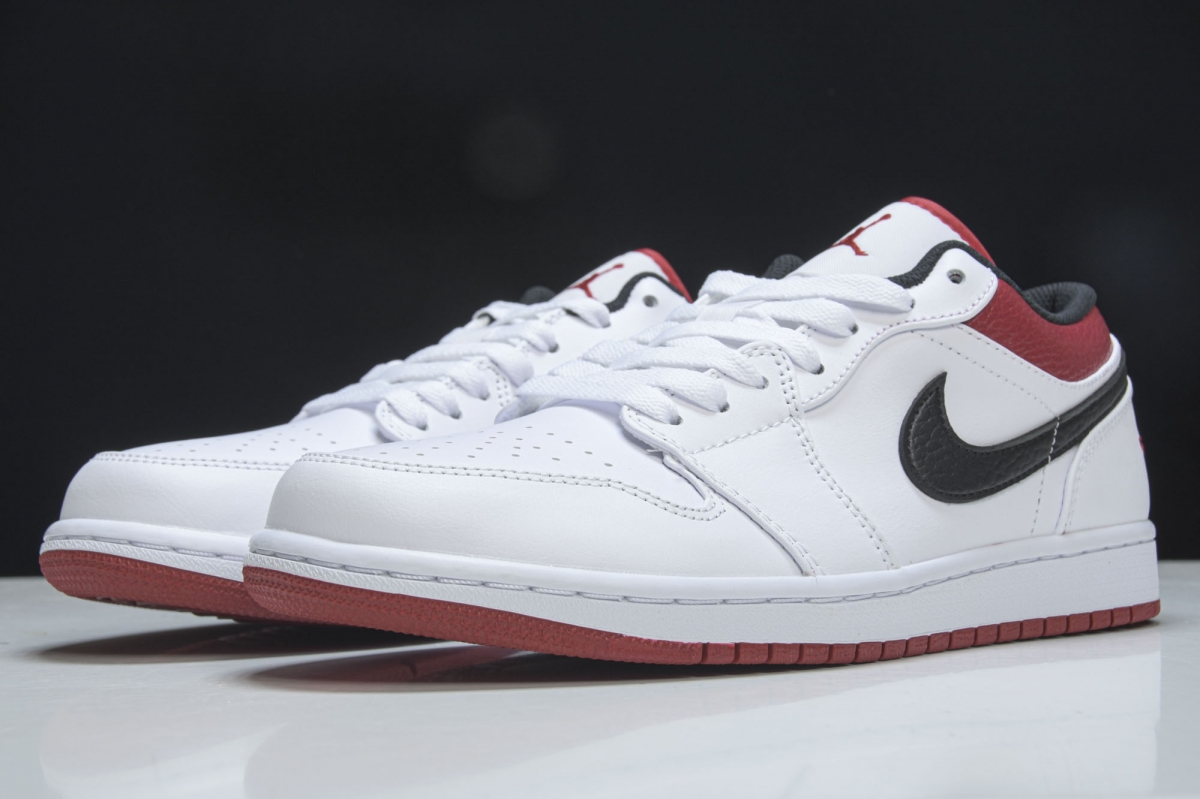 Jordan 1 Low White University Red Black