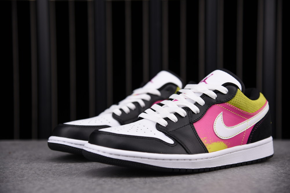 Jordan 1 Low Black Active Fuchsia Cyber