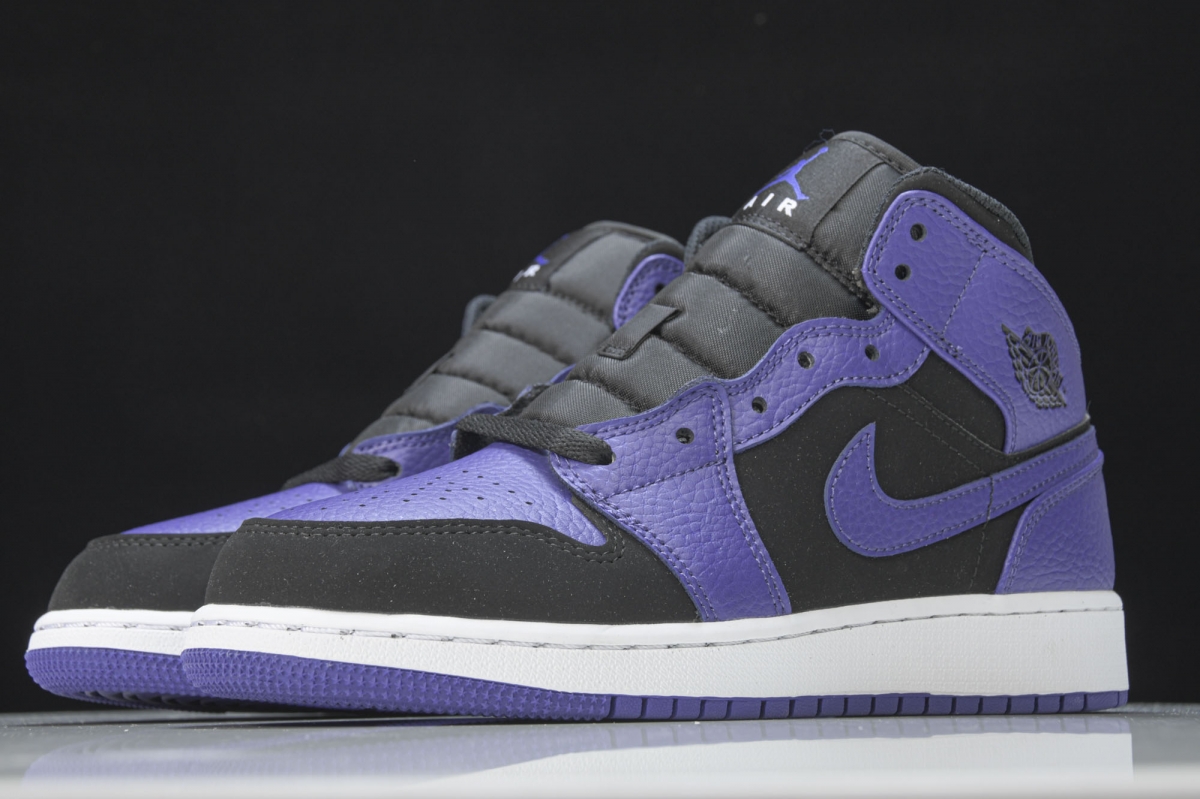 Jordan 1 Mid Black Dark Concord