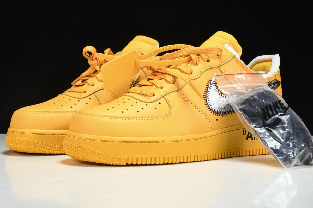 Nike Air Force 1 Low OFF-WHITE University Gold Metallic Silver